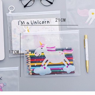 Túi đựng bút trong suốt hình động vật cute, đồ dùng học tập cute cho học sinh