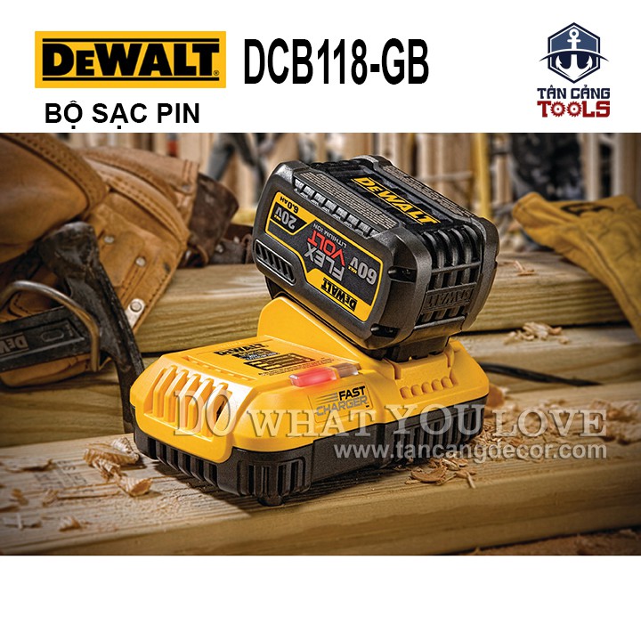 Sạc Pin 10.8V 18V DeWalt DCB118-GB