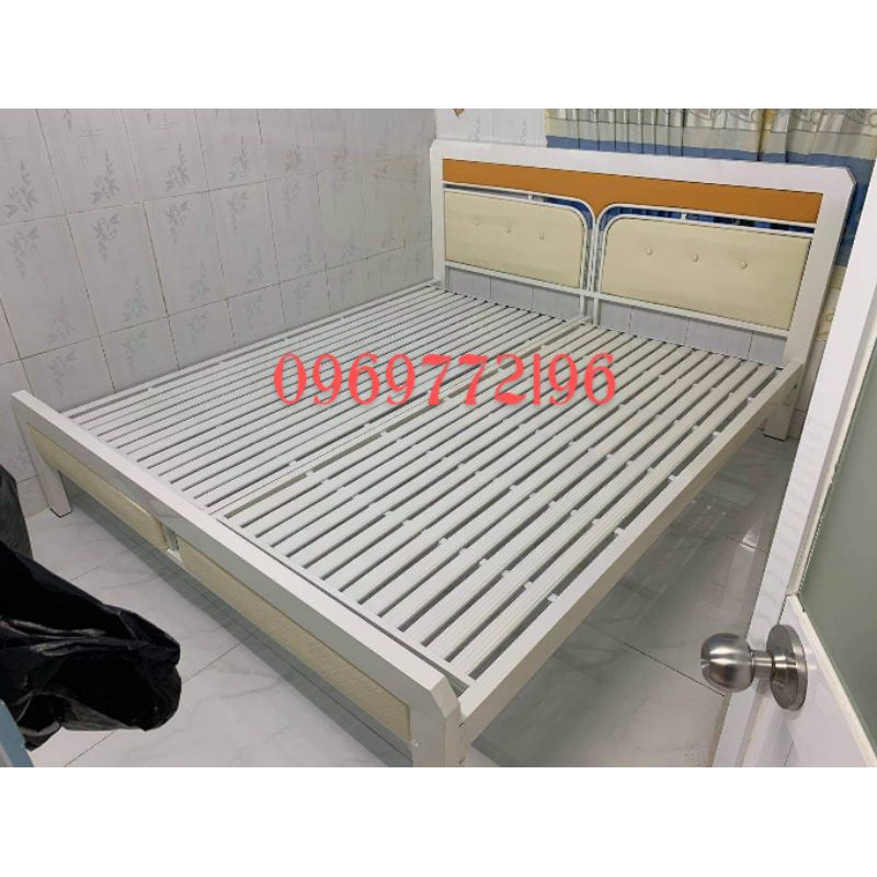 Giường sắt khung hộp 4-8 bao chắc chắn 1m8x2m (Hình chụp thật) - Bảo hành 24 tháng- Giao hàng miễn và lắp ráp phí HCM | BigBuy360 - bigbuy360.vn