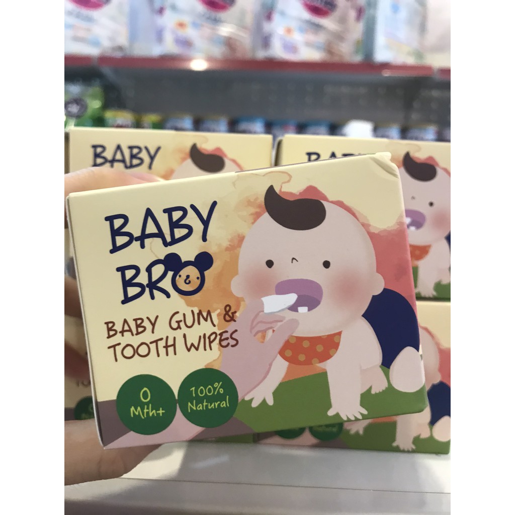 Gạc lau răng lợi trẻ em Baby Bro ( 25 miếng )