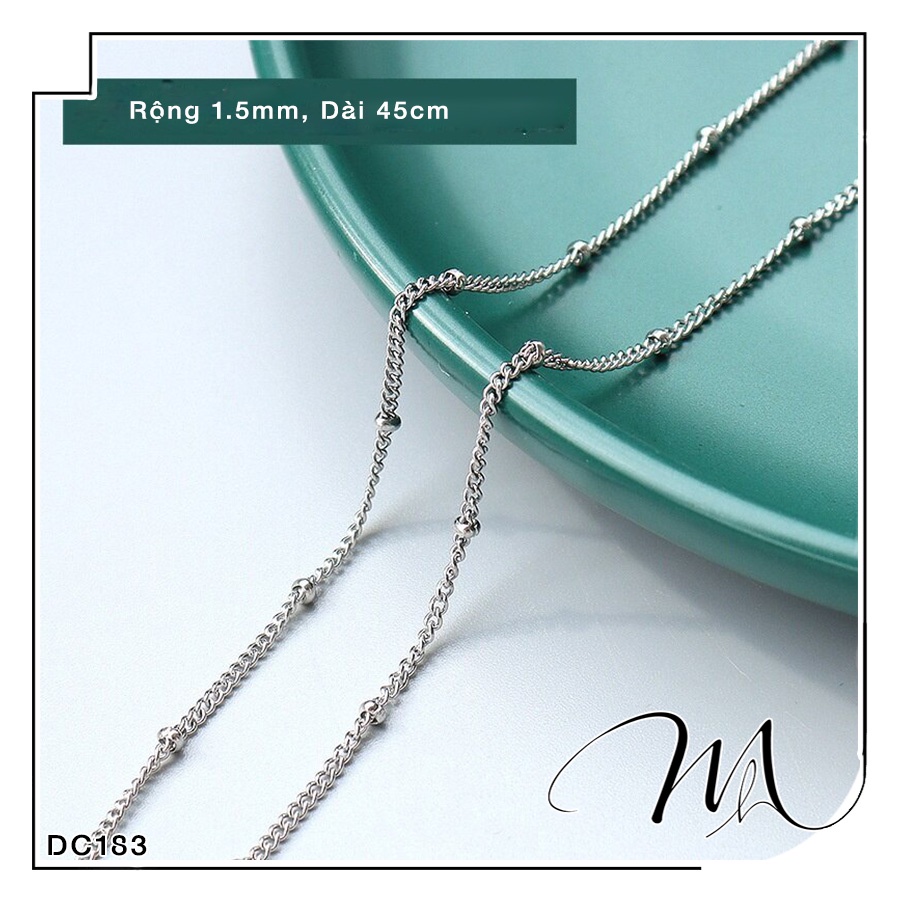 Dây chuyền nam nữ unisex dây trơn không mặt Titan nhiều mẫu - Măng's House DC183 trắng