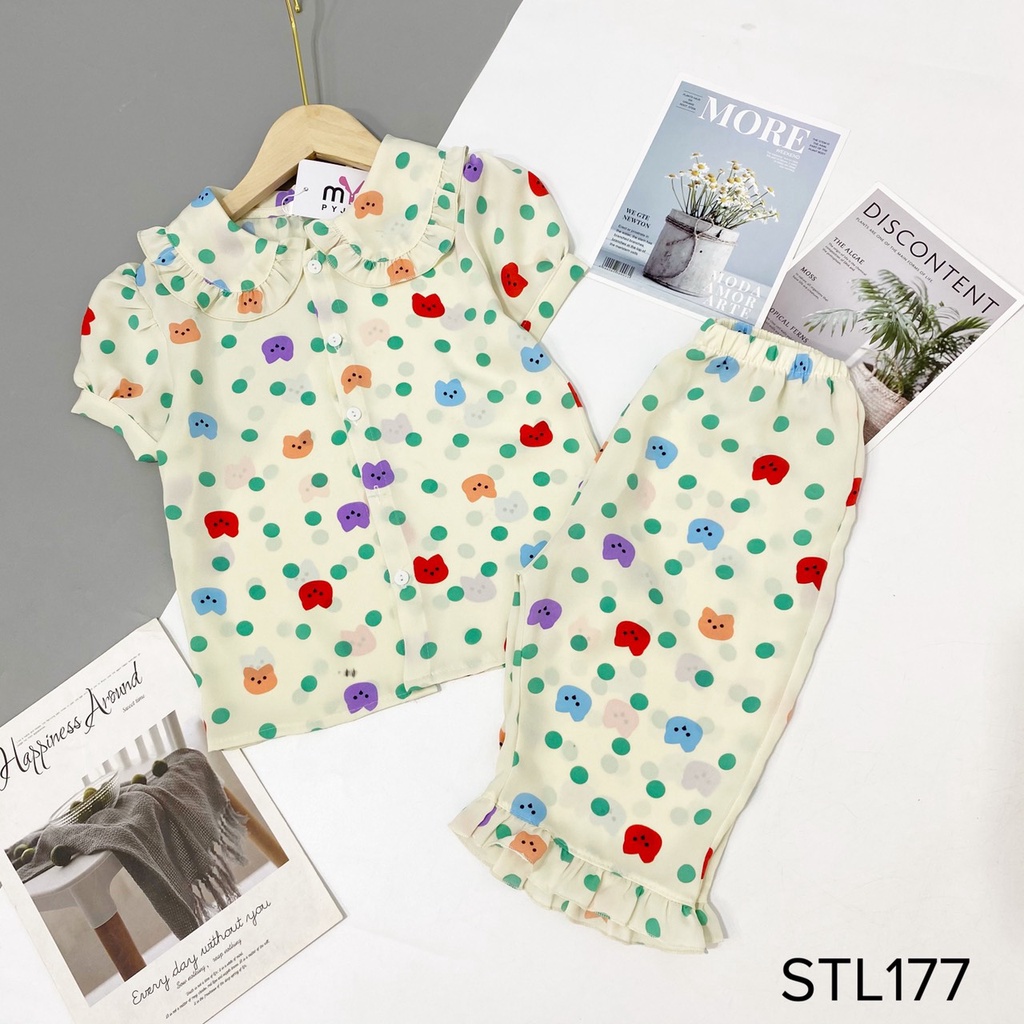 Bộ lụa Pijama lửng lụa mango cao cấp