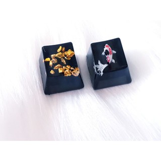 Keycap đá vàng, cá koi trang trí bàn phím gaming