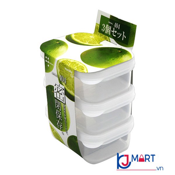 Set 3 hộp nhựa đựng đồ ăn dặm cho bé 190ml bằng nhựa Inomata - Nhật Bản