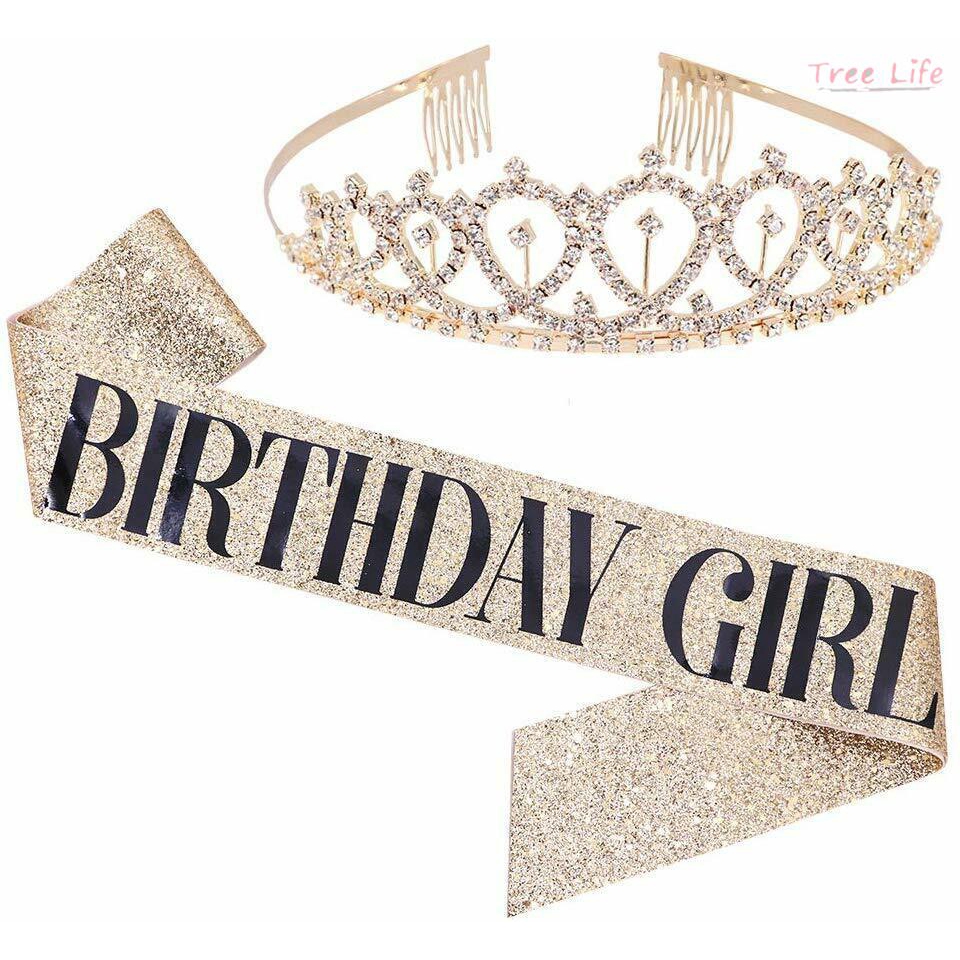 Băng Đeo Vai Hình Vương Miện Công Chúa Xinh Xắn Cho Bé Gái