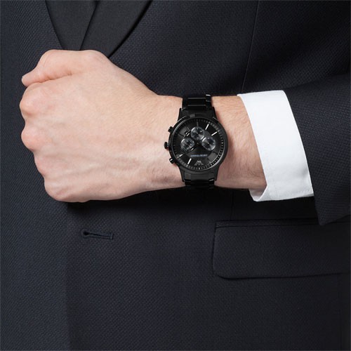 Đồng hồ nam dây kim loại màu đen Armani AR2453