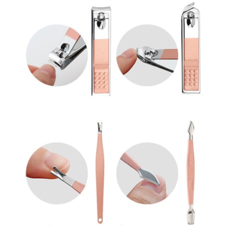 BỘ BẤM MÓNG TAY CHÂN 18 MÓN MÀU HƯỜNG DỄ THƯƠNG