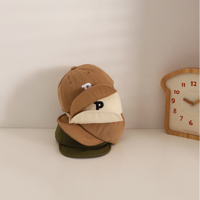 Mũ Lưỡi Trai Vành Mềm Thêu Chữ Đơn Giản Thời Trang Mùa Hè Cho Bé