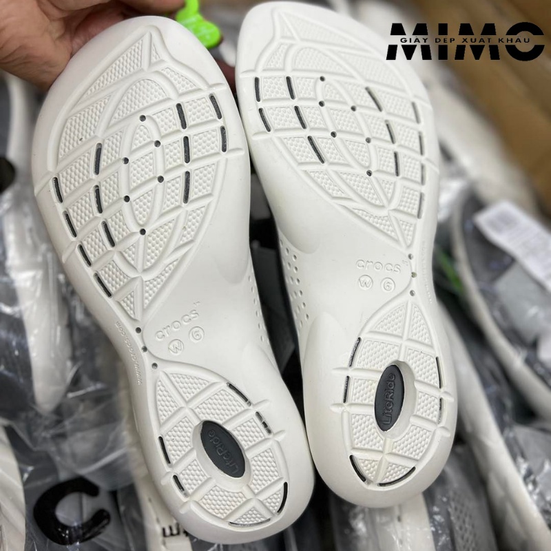 Sandal Literide quai ngang 360 Clog ghi đậm êm nhẹ, full box cho nữ