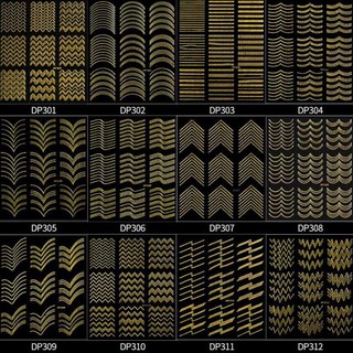 Sticker dán móng Golden Wave F562