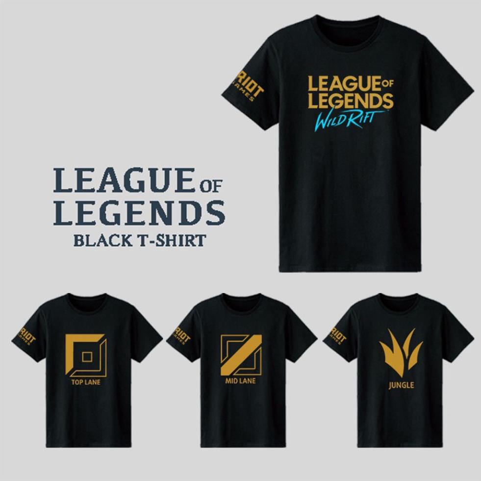 Áo Liên Minh Huyền Thoại (LOL) Wild Rift Logo (Black) ngắn tay !