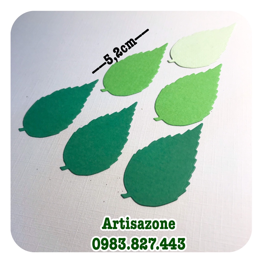 Lá họa tiết từ giấy mỹ thuật - Trang trí scrapbook, love box, album, thiệp...