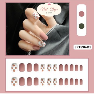 Set 24 Móng Gỉa Hồng Đào Nhẹ Nhàng - B2 ( Tặng Keo )