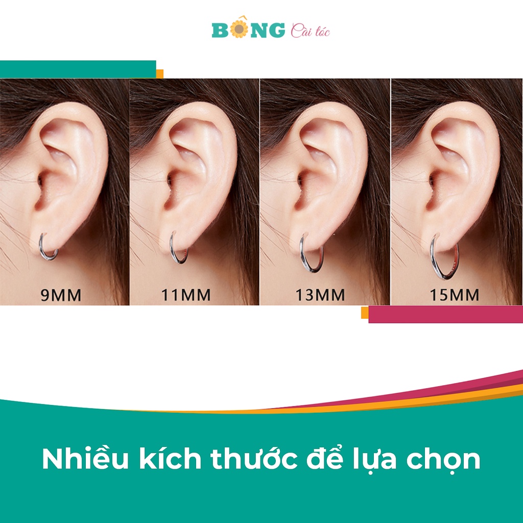 Bông tai titan unisex dáng tròn phong cách Hàn Quốc, thép y tế không gỉ bán lẻ 1 chiếc BT80 - khuyên tai BÔNG Cài Tóc