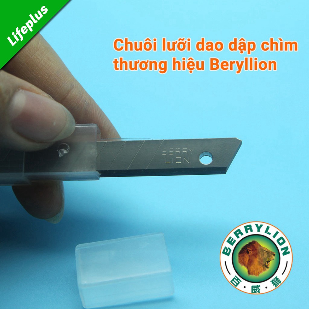 Hộp 100 lưỡi dao rọc giấy Berrylion A80 khổ 9ly (gồm 10 hộp con)