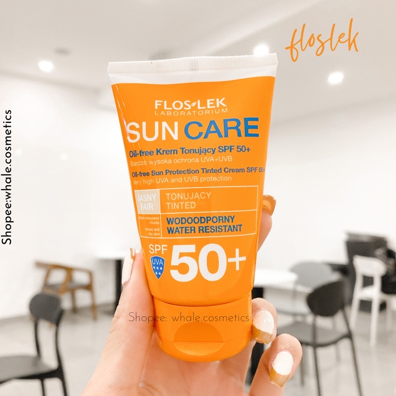 Kem Chống Nắng Cho Da Dầu Mụn Floslek Oil-Free Sun Protection Tinted SPF 50+