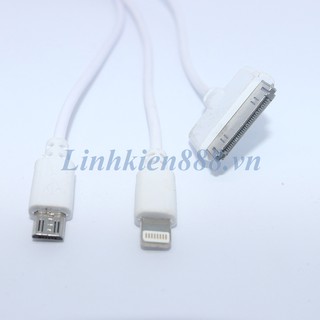 Cáp sạc USB 3 Đầu Đa Năng