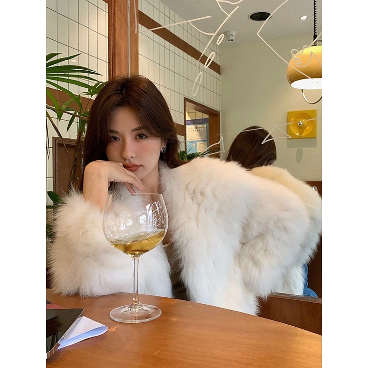 [Giao Ngay] Áo Khoác Lông Cáo Giả Dáng Ngắn Phong Cách Mới Cao Cấp Thời Trang Thu Đông Cho Nữ