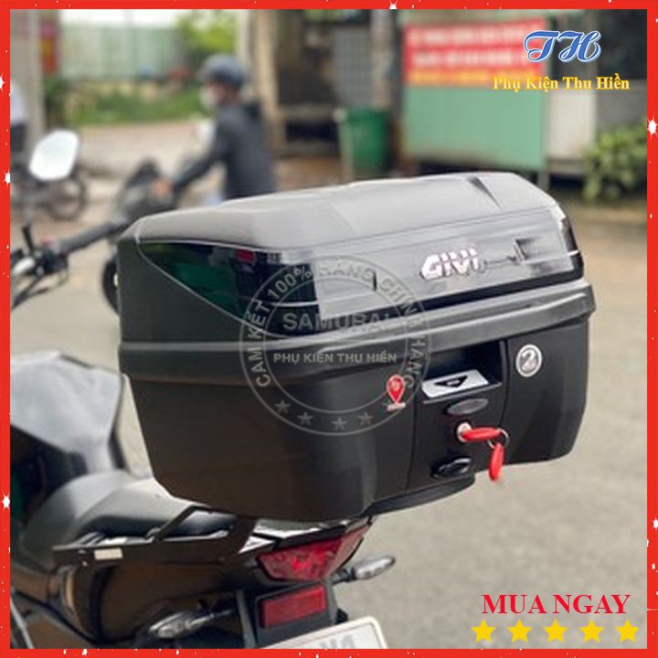 Thùng Sau Givi 32 Lít B32NB Viền Đen Sang Trọng Hàng Chính Hãng BH 2 Năm