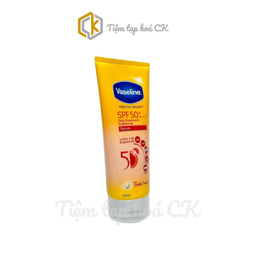 Kem chống nắng, sữa dưỡng thể trắng da Vaseline 50X Healthy Bright SPF50+ 170ml Thái Lan