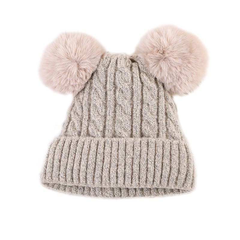 Mũ Dệt Kim Dày Dặn Màu Sắc Ngọt Ngào Thời Trang Mùa Đông Cho Bé