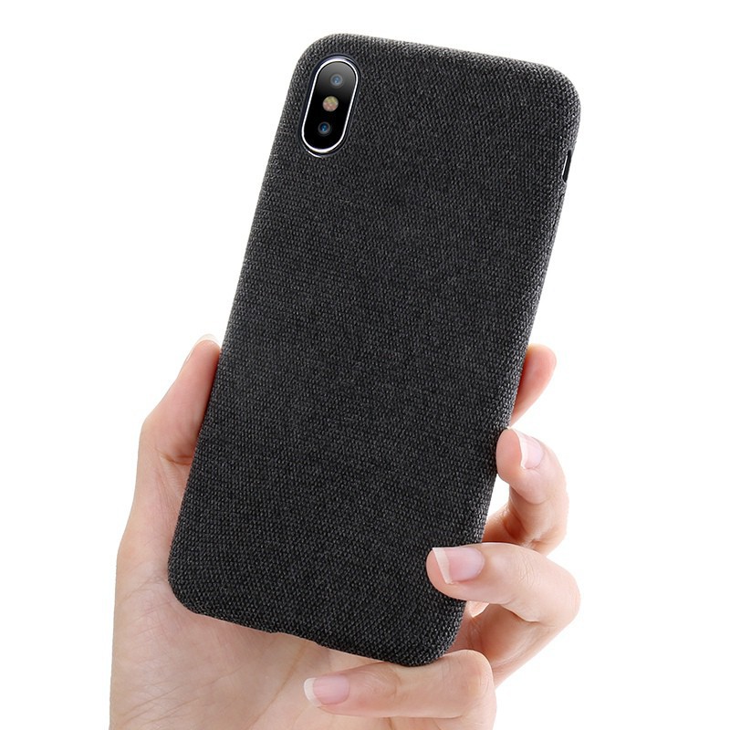 Ốp điện thoại TPU siêu mỏng mềm họa tiết vải cho iPhone 6 6s 7 8 plus X XS XR XS MAX 11 pro max