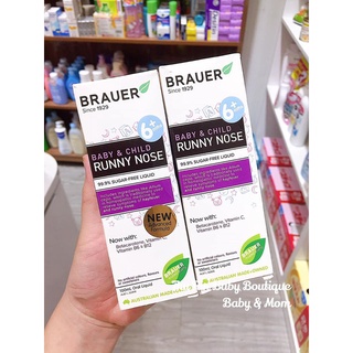 Thực Phẩm Chức Năng Brauer Runny Nose Siro Hỗ Trợ Làm Giảm Sổ Mũi Nghẹt Mũi Cho Bé Từ 6 Tháng 100ml
