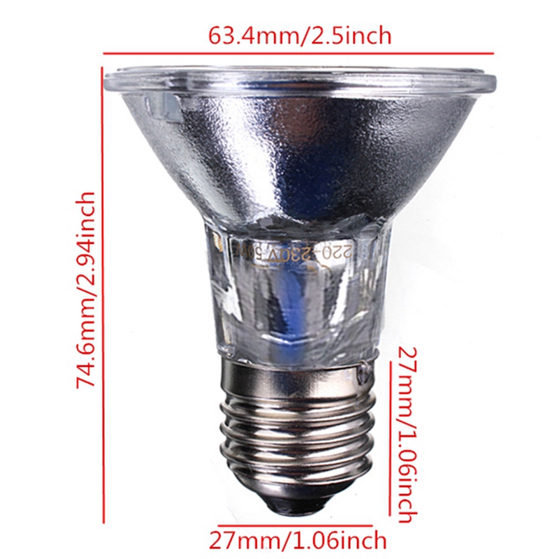 Bóng đèn halogen sưởi ấm E27 50W UVA UVB 50 / 100W