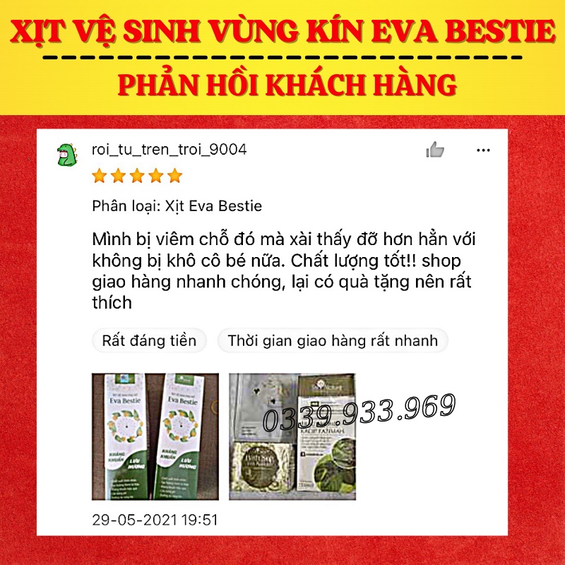 Xịt Vệ Sinh Phụ Nữ Eva Bestie I'm Nature - Kháng Khuẩn, Khử Mùi Vùng Kín, Lưu Hương Quyến Rũ 100ml