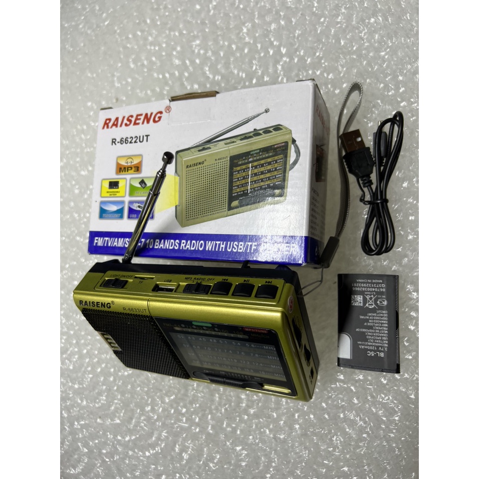 CHÍNH HÃNG Đài Radio/Cassette-FM Âm Thanh To Rõ Nét-Bắt Sóng Cơ Dễ Dùng Tích Hợp Đèn Pin-Sạc Điện-Thẻ NHớ-USB BH 6T