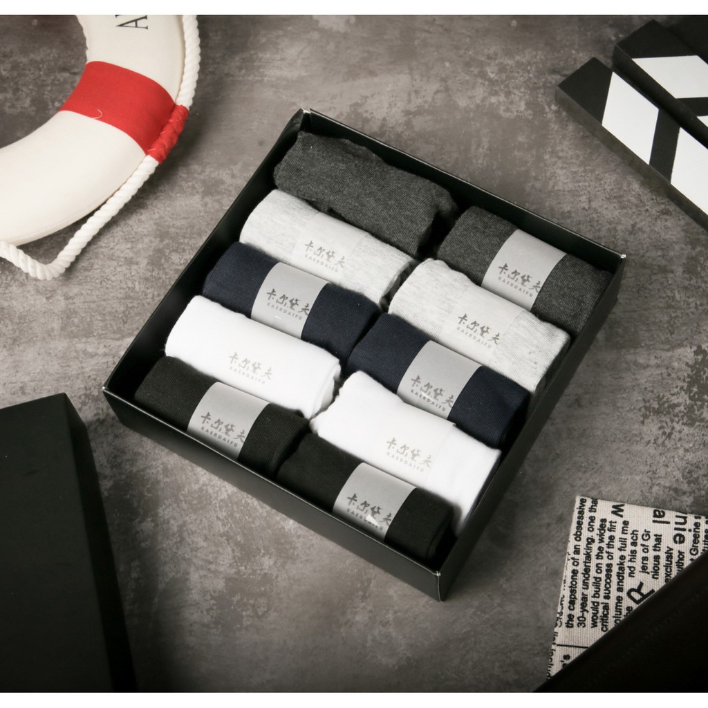 Hộp 10 đôi tất nam chống hôi chân hàng xuất Nhật , 2 loại ngắn và trung  VAVACI