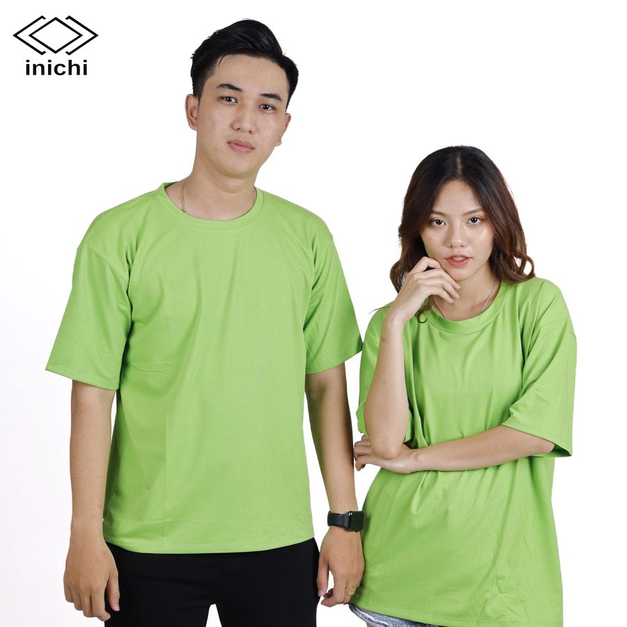 Áo thun tay lỡ Unisex màu trơn INICHI form rộng cá tính IC614