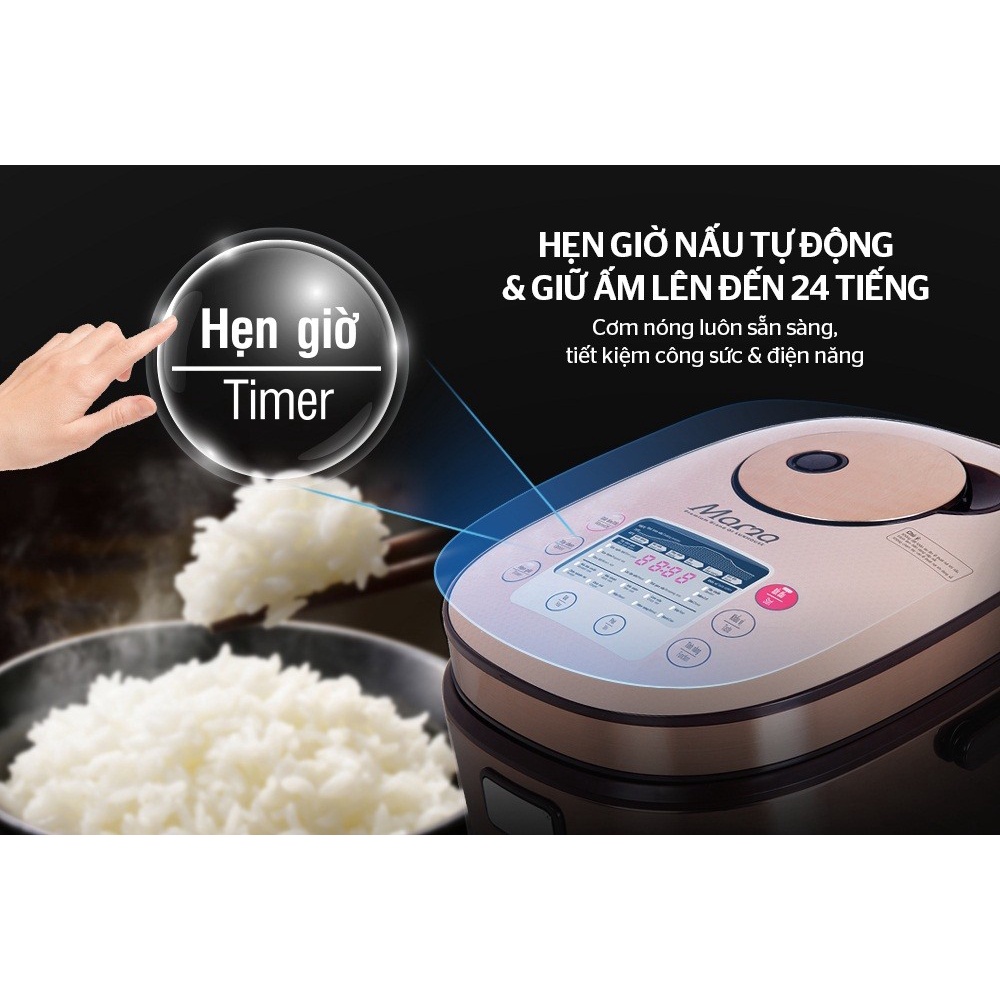 Nồi cơm điện tử Sunhouse mama 1.5 lít SHD8915 Mới 100%-Công suất 860W-Giữ ấm 24 tiếng-BH 12 THÁNG