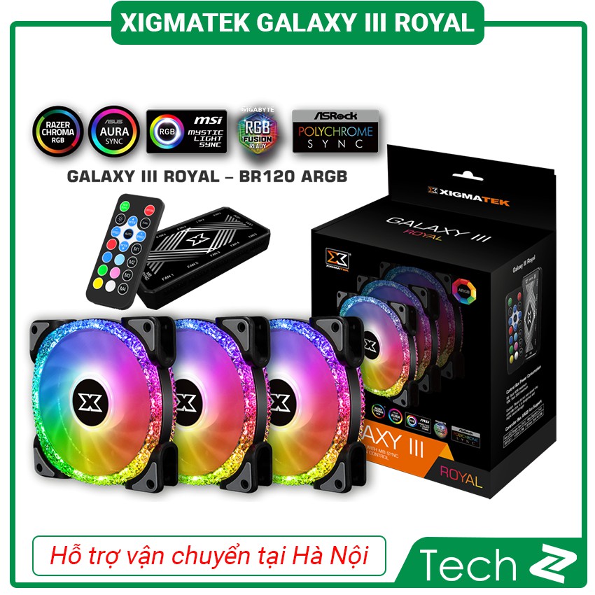 Fan Case Xigmatek GALAXY III ROYAL - BR120 ARGB