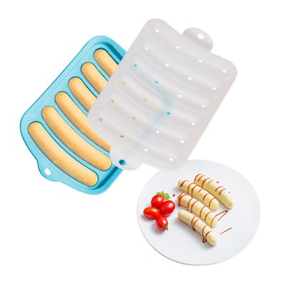 Nhà bếp ma thuật Platinum Silicone Xúc Xích khuôn cho bé Đồ ăn bổ sung tự chế DIY Hot Dog ham Khuôn nướng