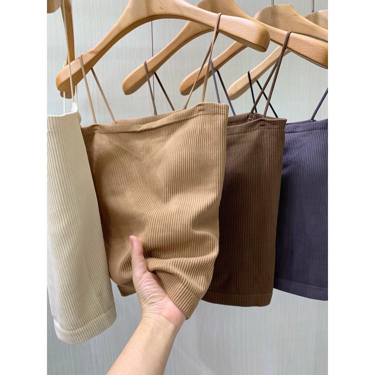 Áo Bra Nữ Thun 2 Dây Có Mút Ngực Gam Màu Pastel Quyến Rũ MS369