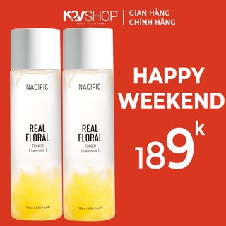 Combo 2 Toner hoa cúc NACIFIC Real Floral Toner Calendula 180ml