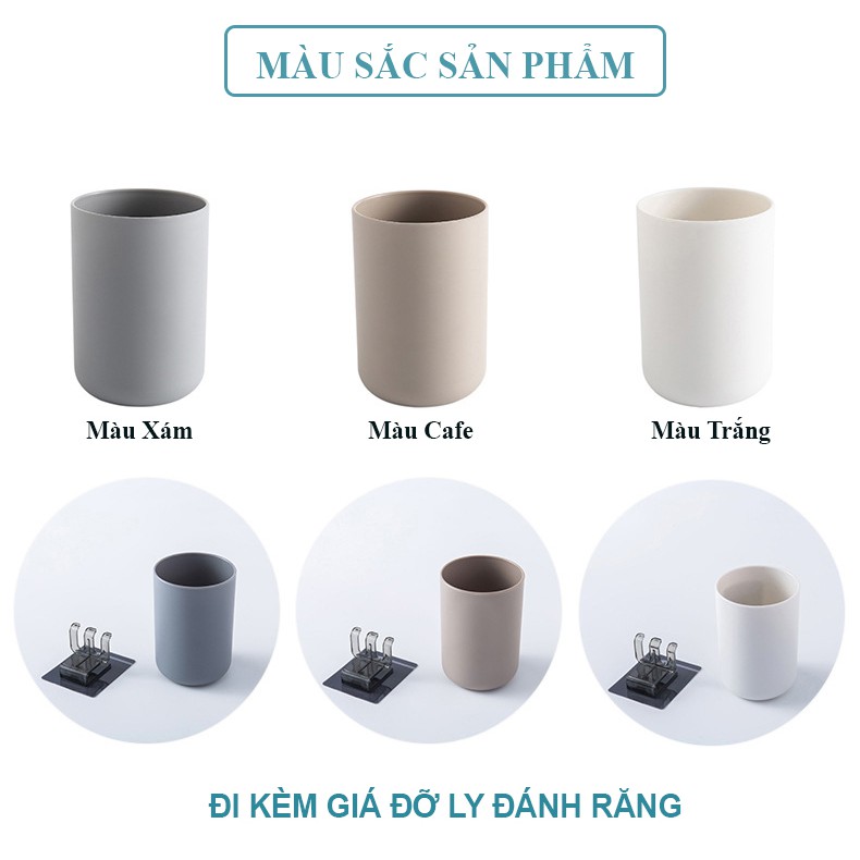 Miếng dán tường treo bàn chải đánh răng (Tặng Kèm Cốc Nước)