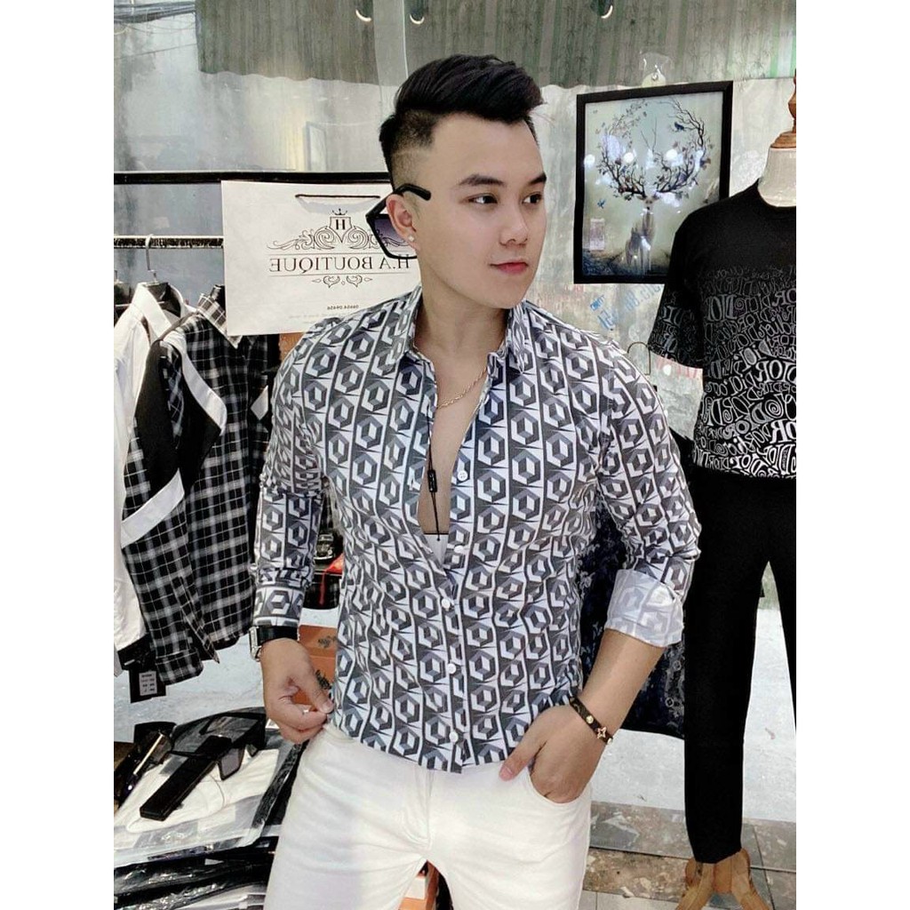 Áo sơ mi nam dài tay dáng ôm sơ cổ bẻ vải lụa thái chống nhăn chống xù | BigBuy360 - bigbuy360.vn