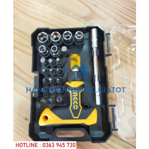 ĐỒ NGHỀ INGCO Bộ 18 tua vít tay cầm chữ T HKSDB0188