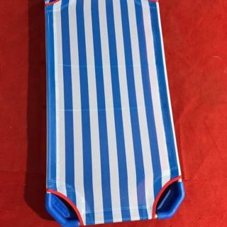 Giường lưới trẻ em mầm non - Sọc xanh dương loại 1 có thanh chắn inox