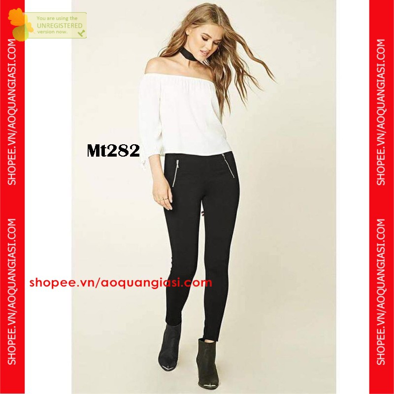 Quần Legging nữ túi dây kéo duyên dáng thời trang Hàn Quốc MT282 (dưới 50 kg) | WebRaoVat - webraovat.net.vn