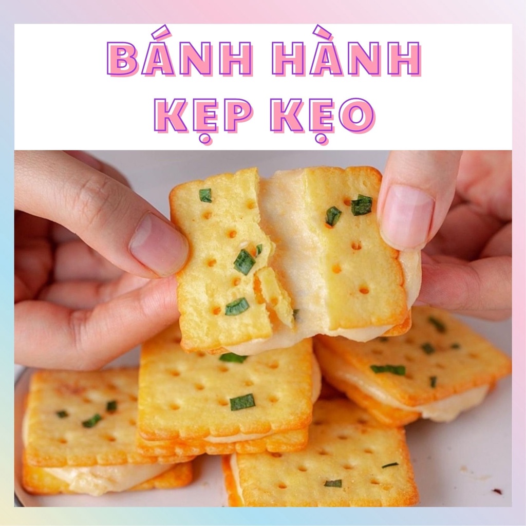 Bánh hành kẹp kẹo vị phô mai trứng muối