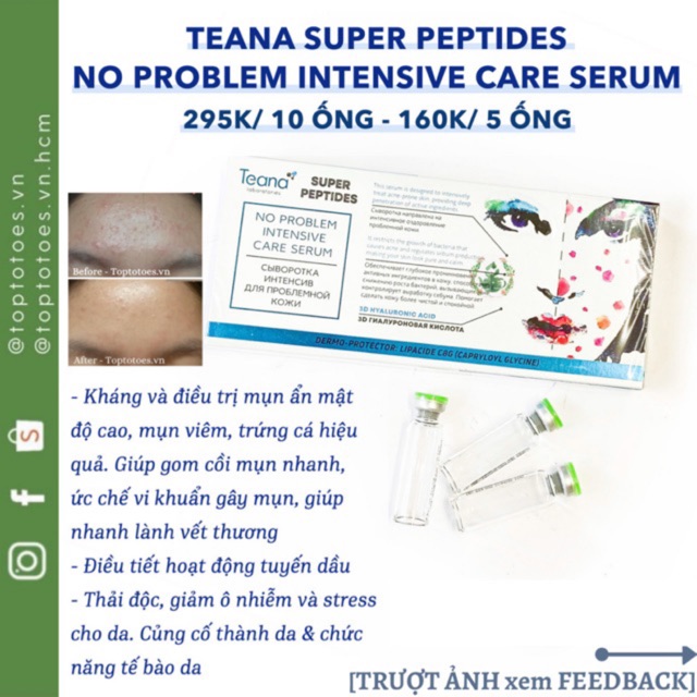 SERUM GIẢM MỤN TEANA NO PROBLEM SUPER PEPTIDES INTENSIVE CARE