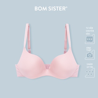 Áo Lót Mút Mỏng Su Hoạ Tiết Lưới Không Gọng Nâng Ngực Tự Nhiên BOM SISTER A232