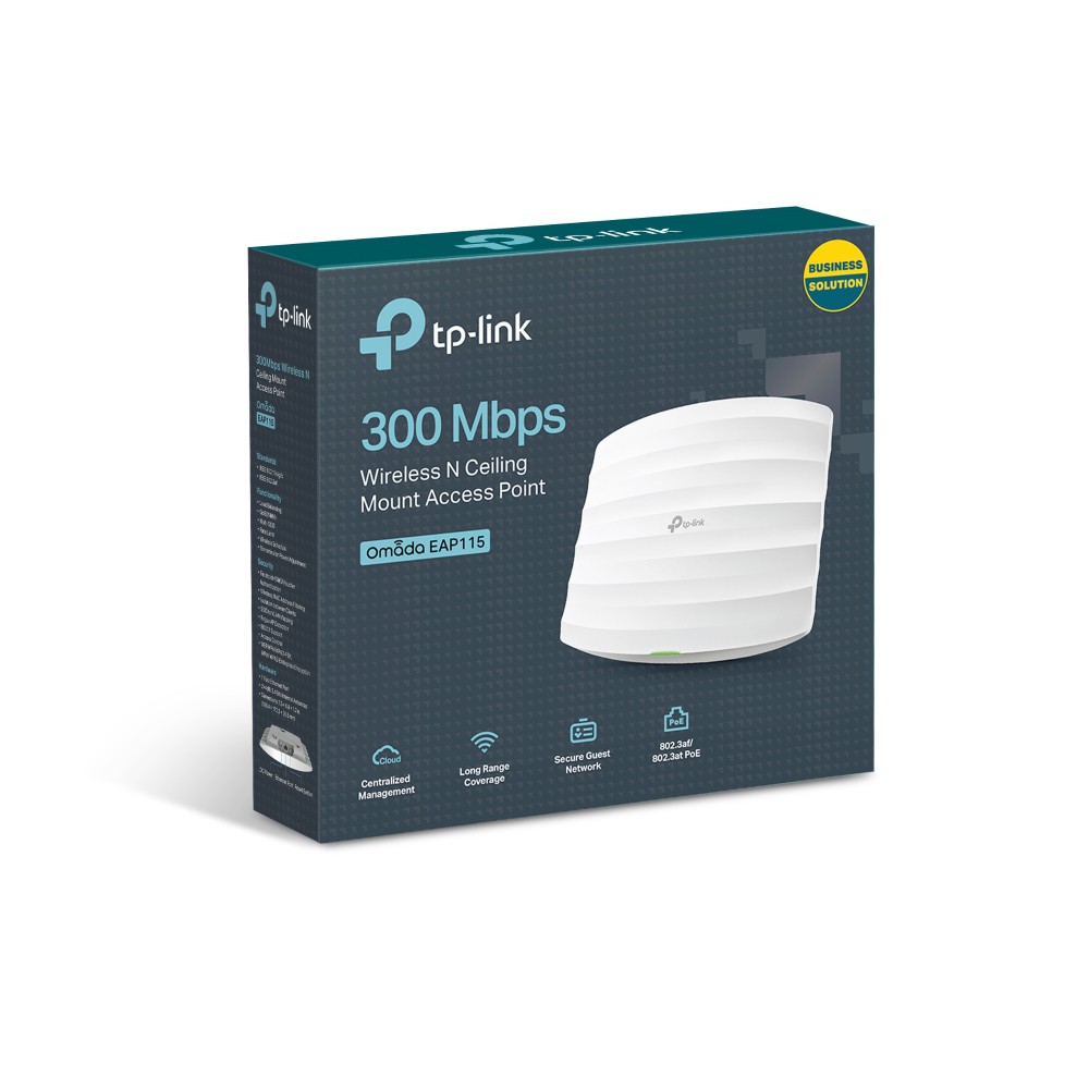 Bộ thu phát TP-Link EAP115 gắn trần chuẩn N tốc độ 300Mbps (Chính Hãng)