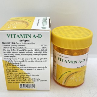 Vitamin A-D lọ 100 viên