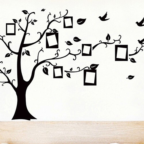 Decal Dán Tường Khung Ảnh Gia Đình Hình Cây