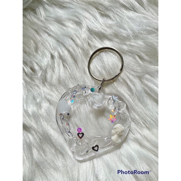 Heart resin / miếng đựng ảnh trái tim