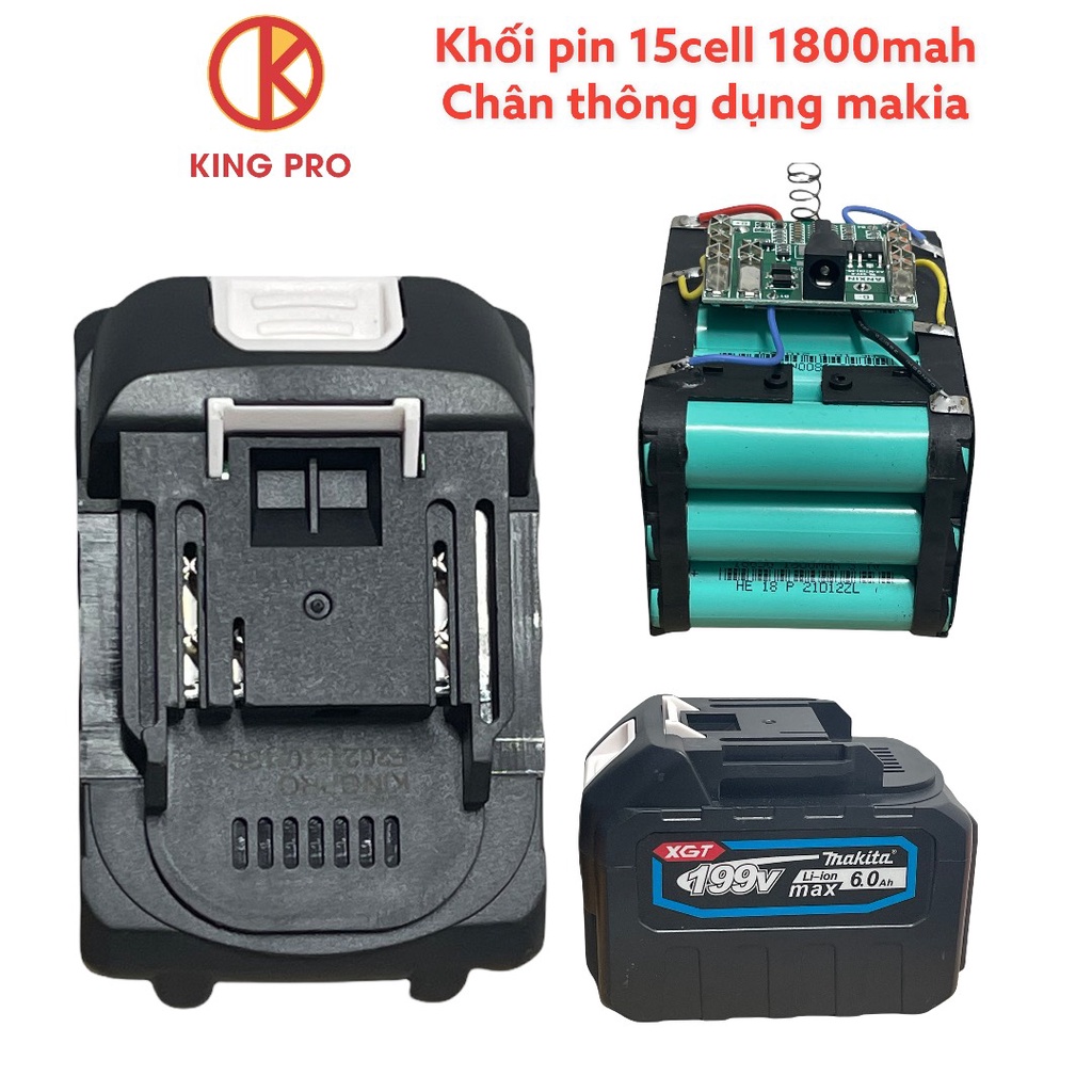 Khối pin 15Cell Dùng cho máy mài máy khoan bê tông Dung lượng 1800MAH